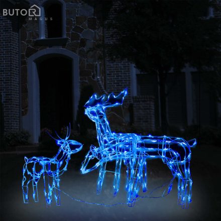 vidaXL 3 részes karácsonyi rénszarvas díszvilágítás 229 LED-del