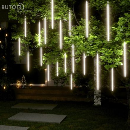 vidaXL 20 db 720 LED-es hideg fehér bel-/kültéri meteor fényfüzér 50cm