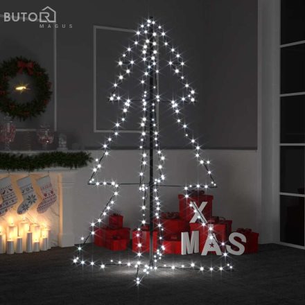 vidaXL 200 LED-es beltéri/kültéri kúp alakú karácsonyfa 98 x 150 cm