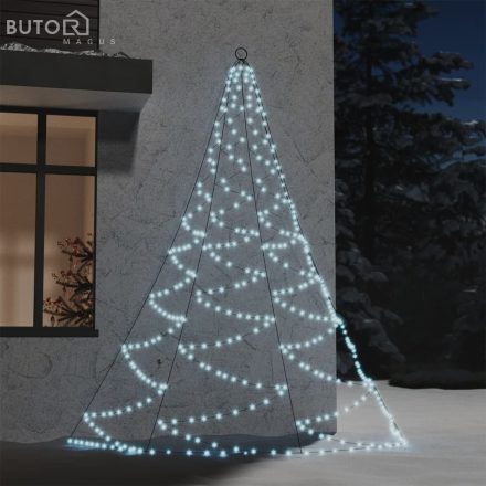 vidaXL hideg fehér beltéri kültéri 260 LED-es fali fa fém kampóval 3 m