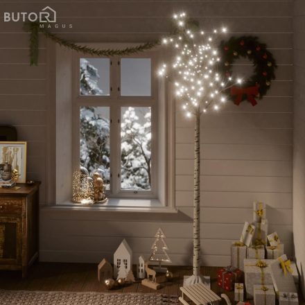 vidaXL 200 LED-es bel-/kültéri hideg fehér fűzfa karácsonyfa 2,2 m