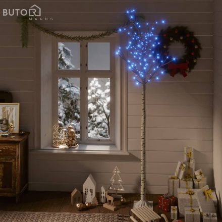 vidaXL 200 LED-es bel-/kültéri kék fűzfa karácsonyfa 2,2 m