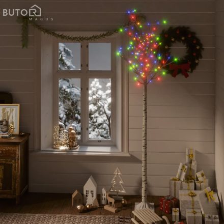 vidaXL 200 LED-es bel-/kültéri színes fűzfa karácsonyfa 2,2 m