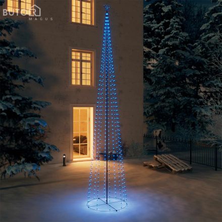 vidaXL kúp alakú karácsonyfa 752 kék LED-del 160 x 500 cm