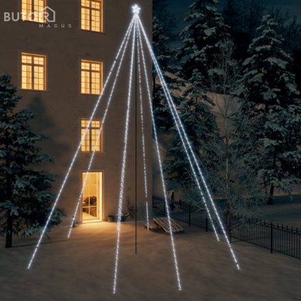 vidaXL hideg fehér LED karácsonyfa beltéri kültéri 1300 LED 8 m