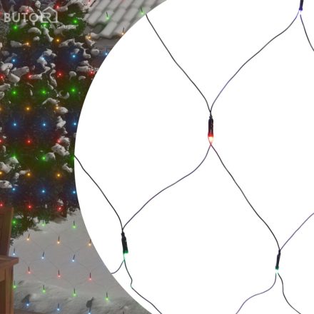 vidaXL színes kültéri hálós karácsonyi világítás 306 LED-del 3 x 3 m