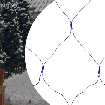 vidaXL kék kültéri hálós karácsonyi világítás 544 LED 4 x 4 m