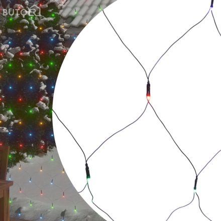 vidaXL színes kültéri hálós karácsonyi világítás 544 LED-del 4 x 4 m