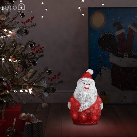 vidaXL LED-es akril karácsonyi mikulásfigura bel- és és kültérre 28 cm
