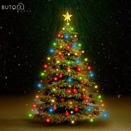 vidaXL 180 LED-es színes karácsonyi fényháló 180 cm