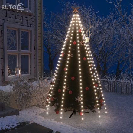 vidaXL karácsonyfa-fényháló 250 hideg fehér LED-del 250 cm