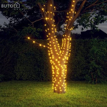 vidaXL 2 db 2x200 LED-es meleg fehér bel-/kültéri napelemes fényfüzér