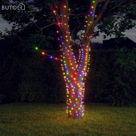 vidaXL 5 db 5x200 LED-es színes bel-/kültéri napelemes fényfüzér