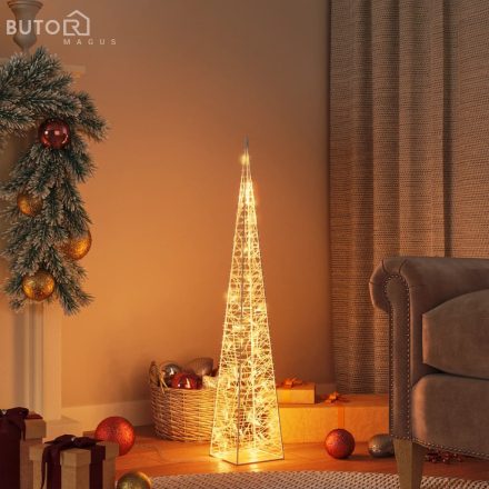 vidaXL dekoratív meleg fehér fényű LED-es akril fénykúp 90 cm