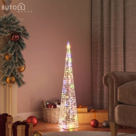 vidaXL dekoratív többszínű LED-es akril fénykúp 90 cm