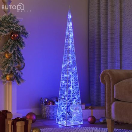 vidaXL dekoratív kék fényű LED-es akril fénykúp 120 cm