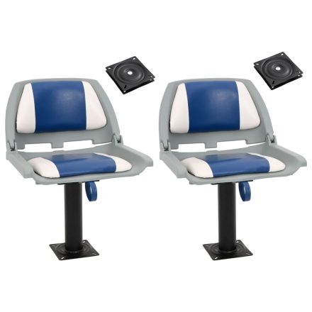 vidaXL 2 db csónakülés 360°-ban forgatható talapzattal