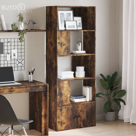 vidaXL füstös tölgy színű szerelt fa könyvespolc 70 x 36 x 189 cm