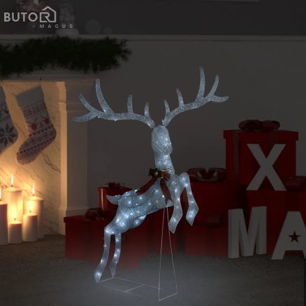 vidaXL hideg fehér repülő rénszarvas karácsonyi dekoráció 120 LED-del