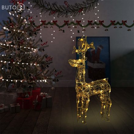 vidaXL akril karácsonyi rénszarvas dekoráció 90 LED-del 60x16x100 cm
