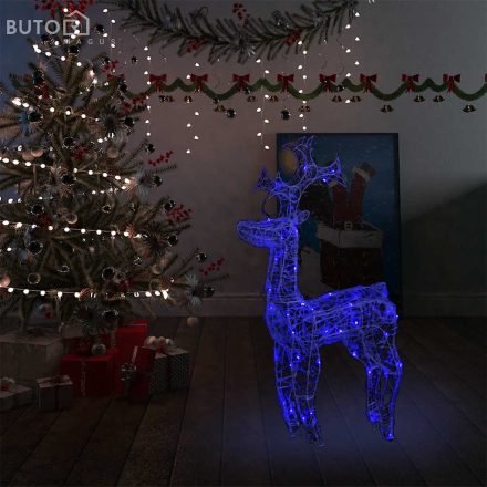 vidaXL akril karácsonyi rénszarvas dekoráció 90 LED-del 60x16x100 cm