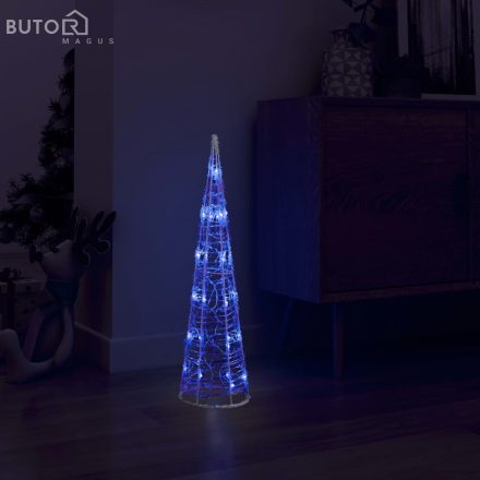 vidaXL dekoratív kék fényű LED-es akril fénykúp 60 cm