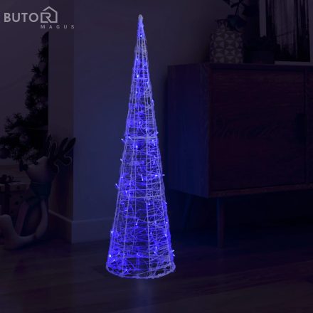 vidaXL dekoratív kék fényű LED-es akril fénykúp 120 cm