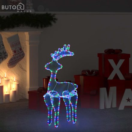vidaXL rénszarvasos karácsonyi dísz hálóval és 306 LED-del 60x24x89 cm