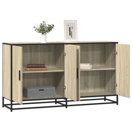 vidaXL sonoma tölgy színű szerelt fa tálalószekrény 134 x 35 x 76 cm