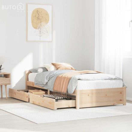 vidaXL tömör fenyőfa ágykeret matrac nélkül 90 x 190 cm