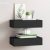 vidaXL 2 db fekete MDF falra szerelhető fiókos polc 40 x 23,5 x 10 cm