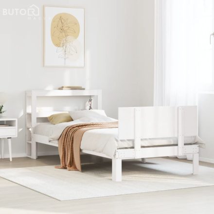 vidaXL fehér ágykeret fejtámlával matrac nélkül 90x200 cm