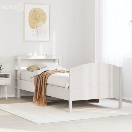 vidaXL fehér tömör fenyőfa ágy matrac nélkül 90 x 200 cm