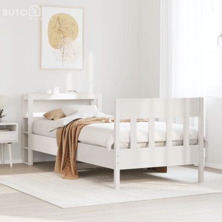 vidaXL fehér tömör fenyőfa ágykeret matrac nélkül 90 x 190 cm