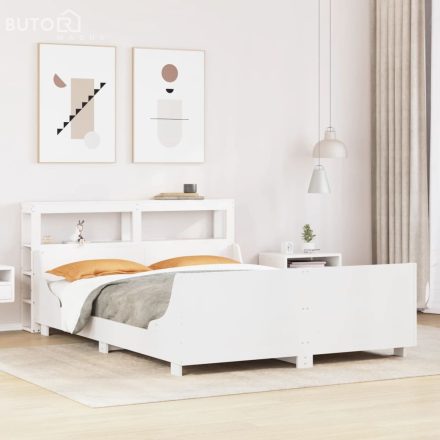 vidaXL fehér tömör fenyőfa ágy matrac nélkül 140 x 200 cm