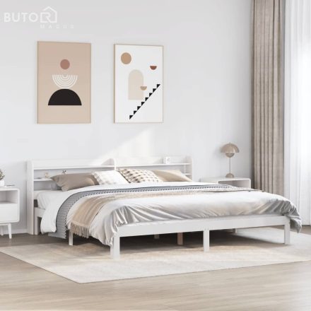 vidaXL fehér ágykeret fejtámlával matrac nélkül 200x200 cm