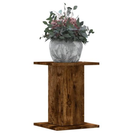 vidaXL 2 db füstös tölgy szerelt fa növénytartó állvány 30x30x40 cm