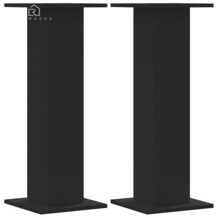 vidaXL 2 db fekete szerelt fa növénytartó állvány 30 x 30 x 80 cm