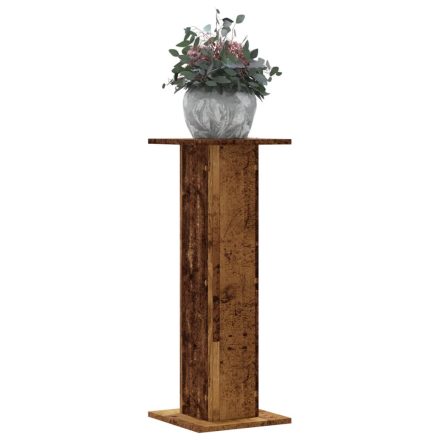 vidaXL 2 db antik fa színű szerelt fa növénytartó állvány 30x30x80 cm