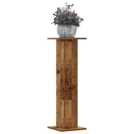 vidaXL 2 db antik fa színű szerelt fa növénytartó állvány 30x30x95 cm