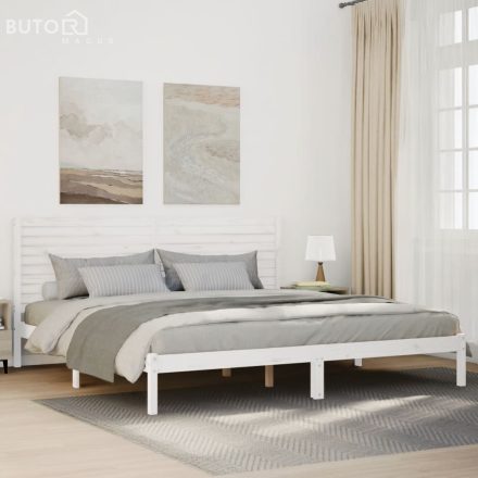 vidaXL fehér tömör fa extra hosszú ágykeret matrac nélkül 180 x 220 cm