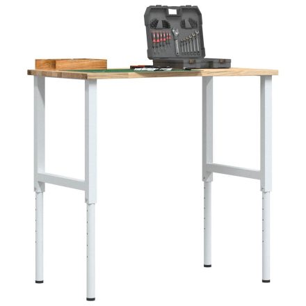 vidaXL tömör tölgyfa munkapad 100 x 60 x (71,5-98) cm