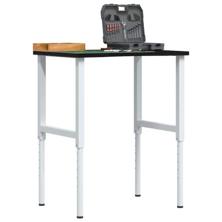 vidaXL sötétbarna tömör tölgyfa munkapad 80 x 60 x (71,5-98) cm