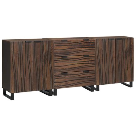 vidaXL Fürdőszoba bútor szett fiókkal 3 pcs Barna 180 x 33 x 75 cm
