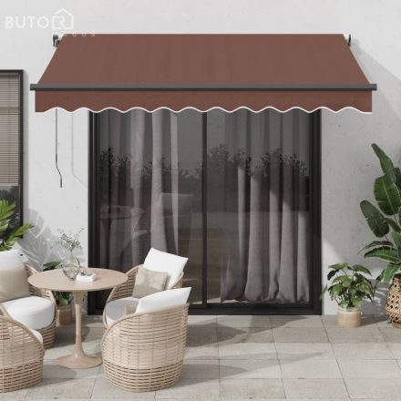 vidaXL barna automata kihúzható napellenző 350 x 250 cm