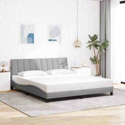 vidaXL világosszürke szövet ágykeret matrac nélkül 180 x 200 cm