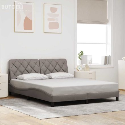 vidaXL tópszínű szövet ágykeret matrac nélkül 160 x 200 cm