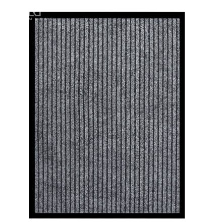 vidaXL szürke csíkos lábtörlő 60 x 80 cm