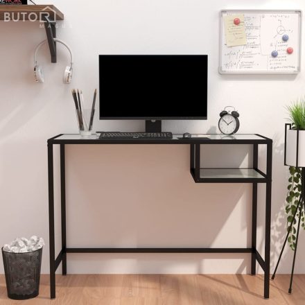 vidaXL fehér márvány edzett üveg számítógépasztal 100 x 36 x 74 cm