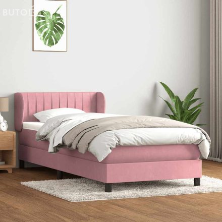 vidaXL Box Spring ágy matraccal rózsaszín 100x220 cm bársony